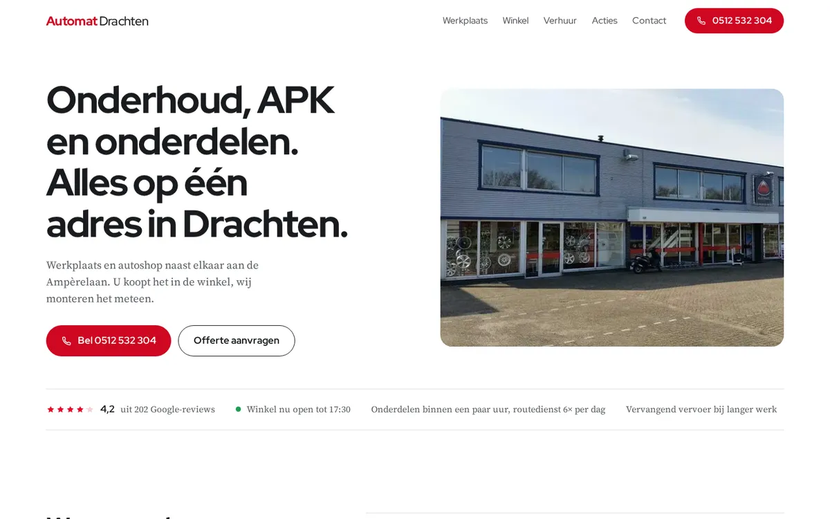 Richting A op een laptop